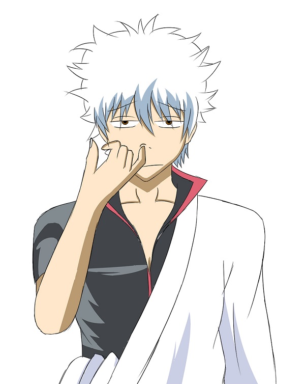 Ảnh Gintoki ngoáy mũi trầm tư đầy tâm trạng