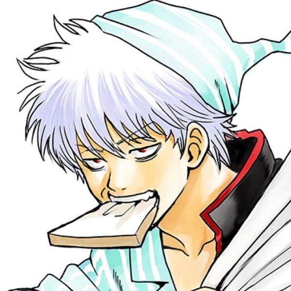 Avatar Sakata Gintoki đang ăn bánh mỳ