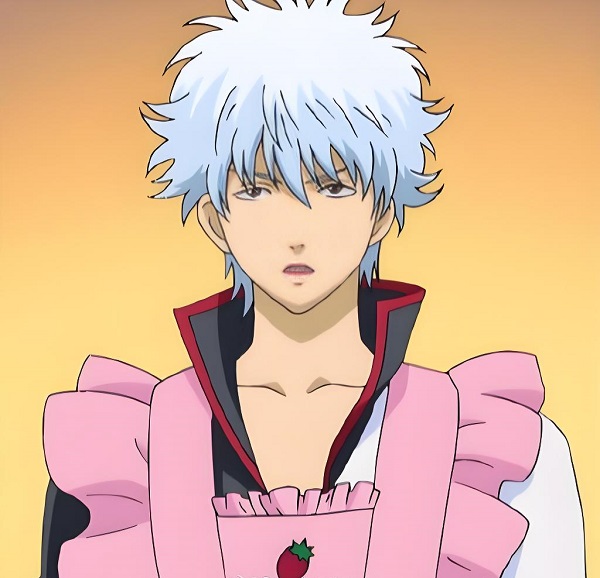 Avatar Sakata Gintoki mặc tạp dề màu hồng