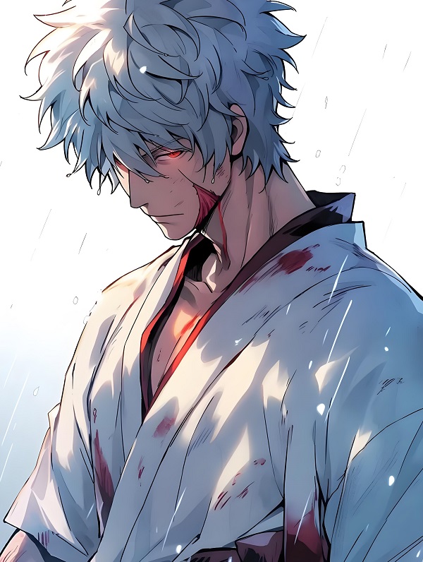 Avatar Gintoki với mái tóc bạc bù xù đặc trưng của anh