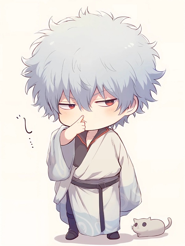 Avatar Gintoki chibi ngoáy mũi đáng yêu