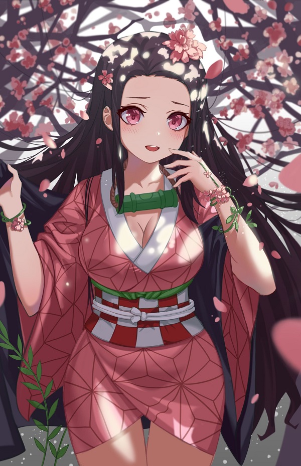 Nezuko dễ thương với biểu cảm hồn nhiên 