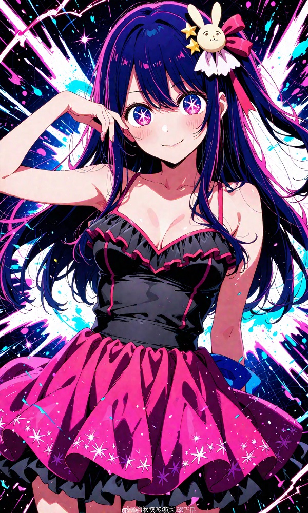 Idol anime tạo dáng dễ thương dưới nắng