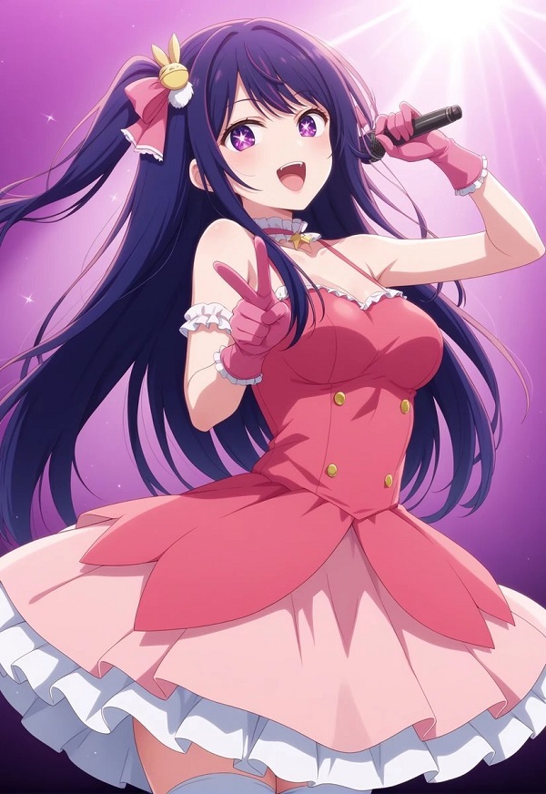 Biểu cảm idol giữa ánh đèn sân khấu lung linh