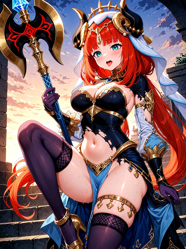 Vẻ đẹp gợi cảm của anime girl dưới ánh hoàng hôn