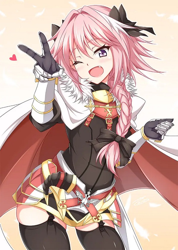 Astolfo tạo dáng hình trái tim