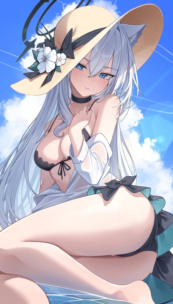 Shiroko và khung nền anime huyền ảo