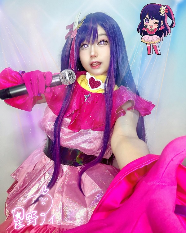 Cosplay Ai Hoshino được chỉnh màu pastel dịu nhẹ