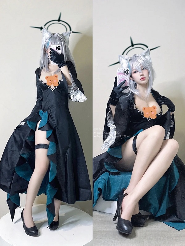 Ảnh cosplay Shiroko trong trang phục học viện