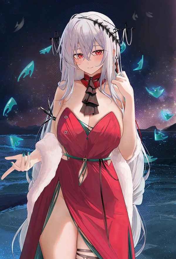 Cô gái anime sexy diện váy cưới cách điệu cực chất
