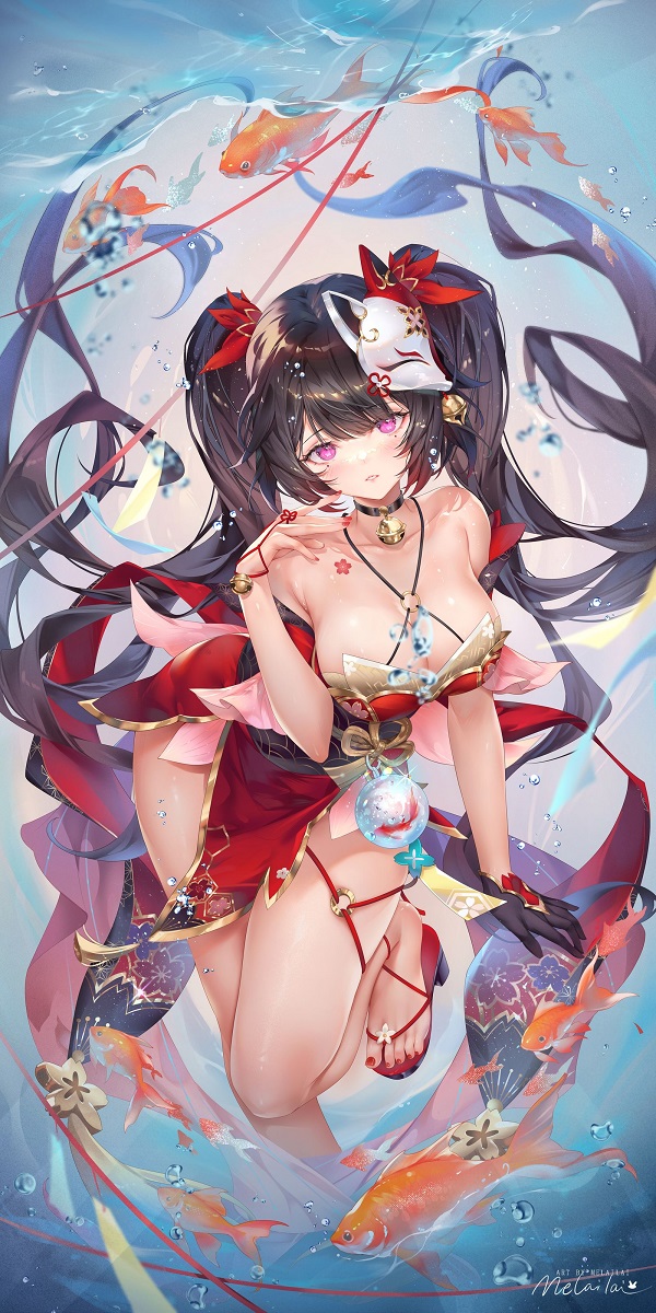 Nhân vật anime gợi cảm với outfit mùa hè mát mẻ
