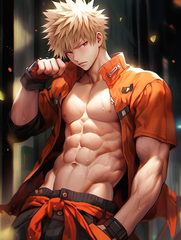 Bakugo nheo mắt, tạo khí chất đỉnh cao
