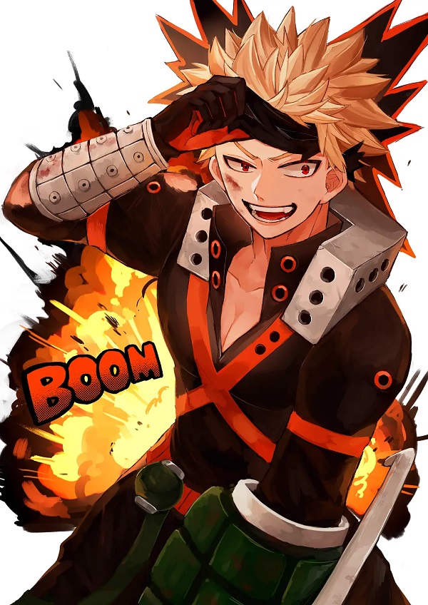Bakugo đang lao về phía trước