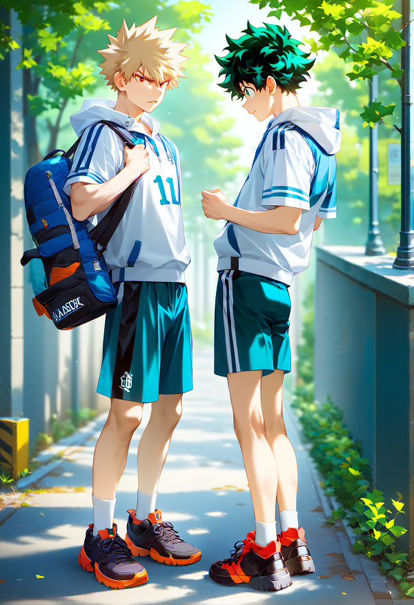 Bakugo nhìn thẳng với ánh mắt quyết đoán
