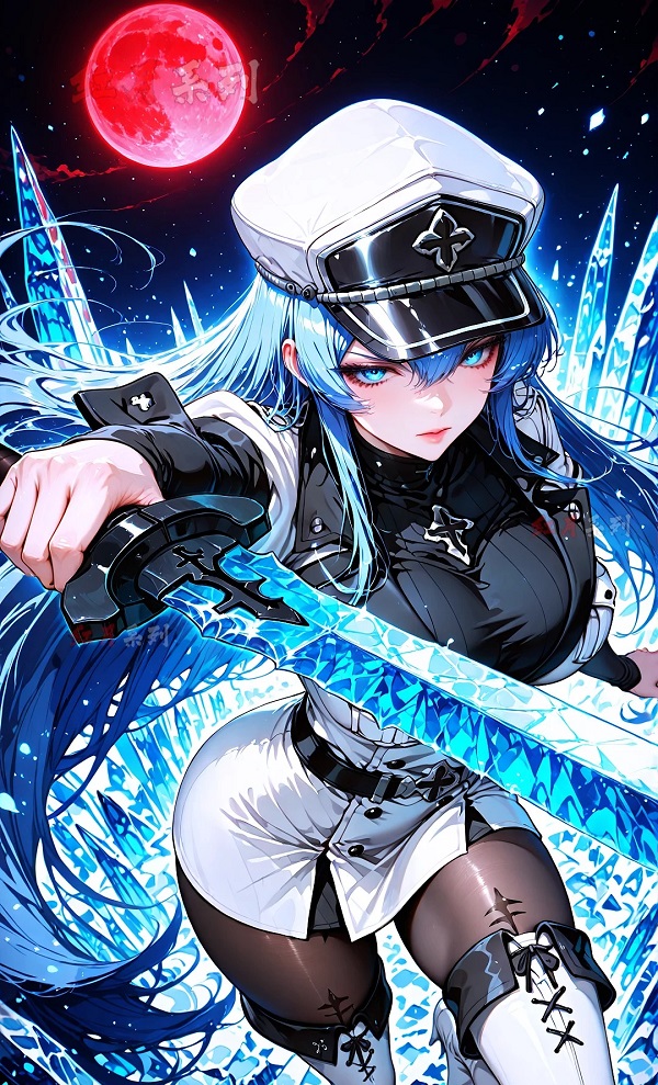 Esdeath giữa bối cảnh tuyết rơi lãng mạn