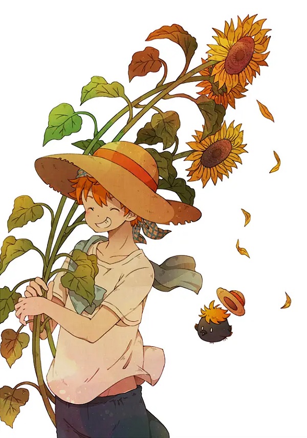 Cảnh Hinata đón ánh nắng sau buổi tập mệt mỏi