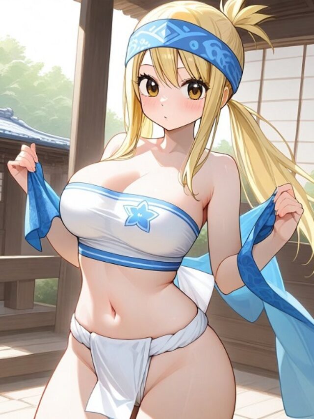 Lucy Heartfilia sexy trong ánh sáng lung linh dịu nhẹ