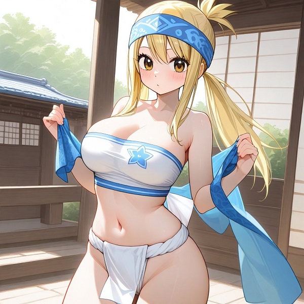 Lucy Heartfilia sexy trong ánh sáng lung linh dịu nhẹ