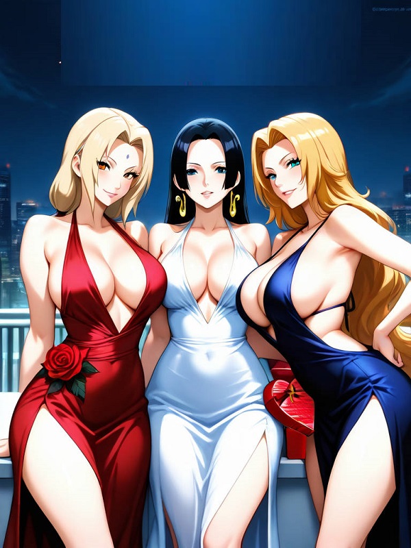 Khung cảnh anime với dàn nhân vật nữ đẹp ngất ngây