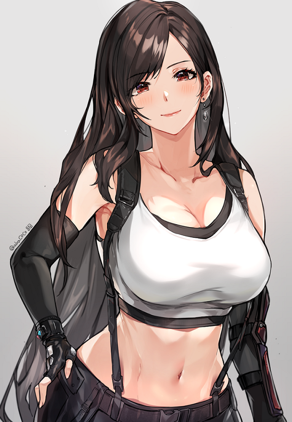 Tifa Lockhart tạo dáng quyến rũ bên ánh sáng mờ ảo