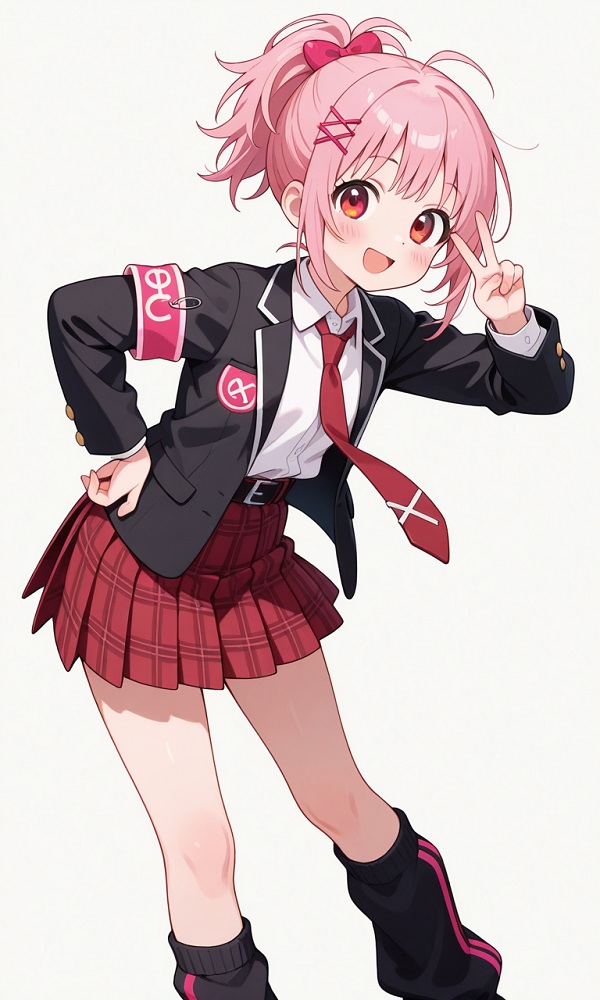 Amu Hinamori trong bộ đồng phục Shugo Chara