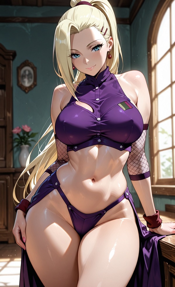 Ảnh Ino Yamanaka sexy tóc buộc lệch 