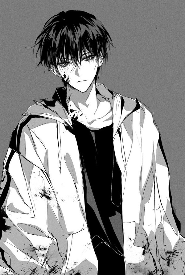 Anime nam lạc trong bóng tối, căn phòng chỉ le lói ánh sáng