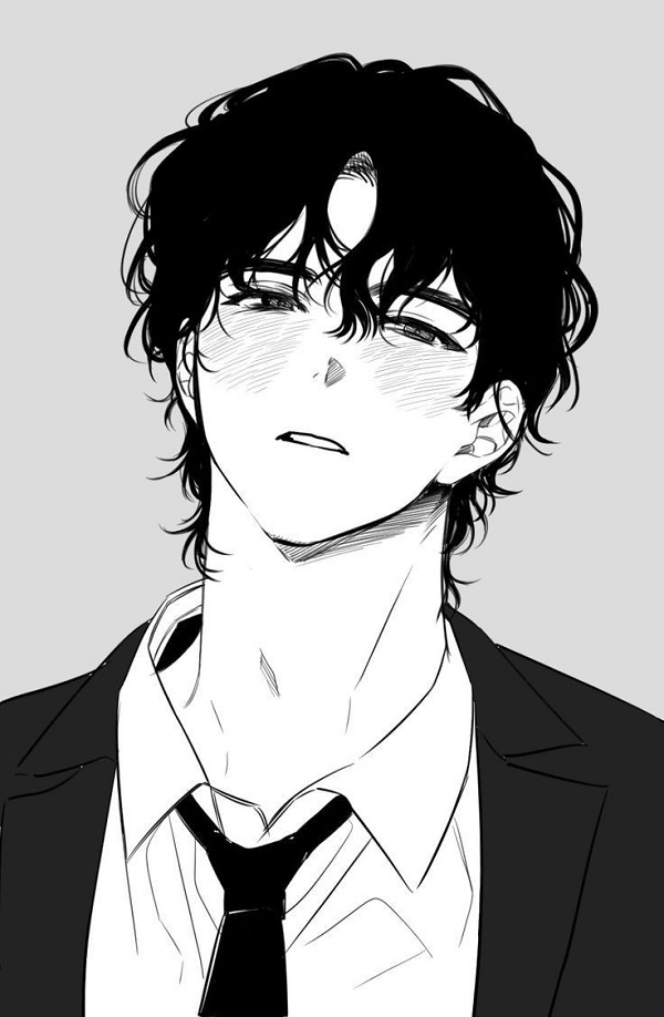 Anime nam trên chiếc ghế trống trải trong công viên