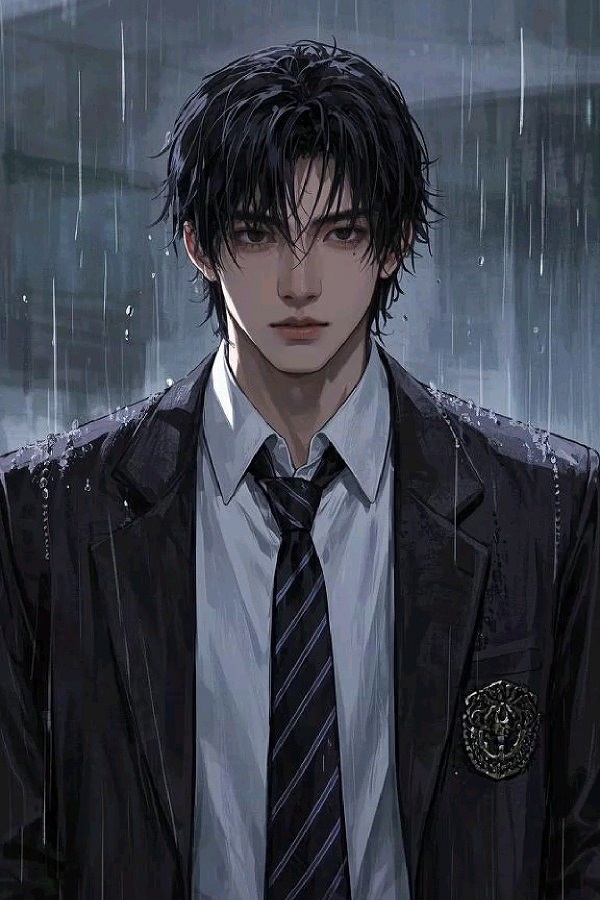 Ảnh anime nam buồn lạnh lùng bóng tối bao trùm.