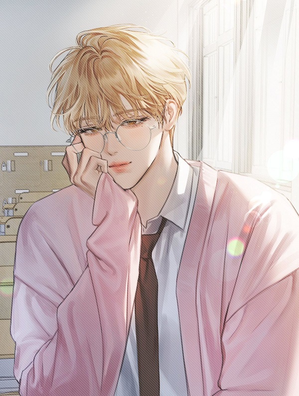 Cậu học sinh anime đang viết thư tay
