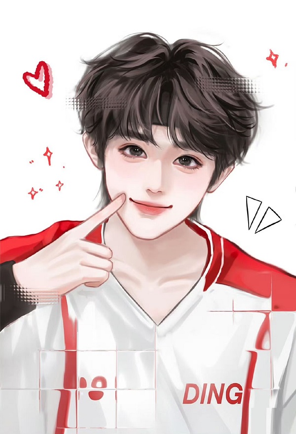 Nam sinh anime ngồi đọc sách dưới gốc cây