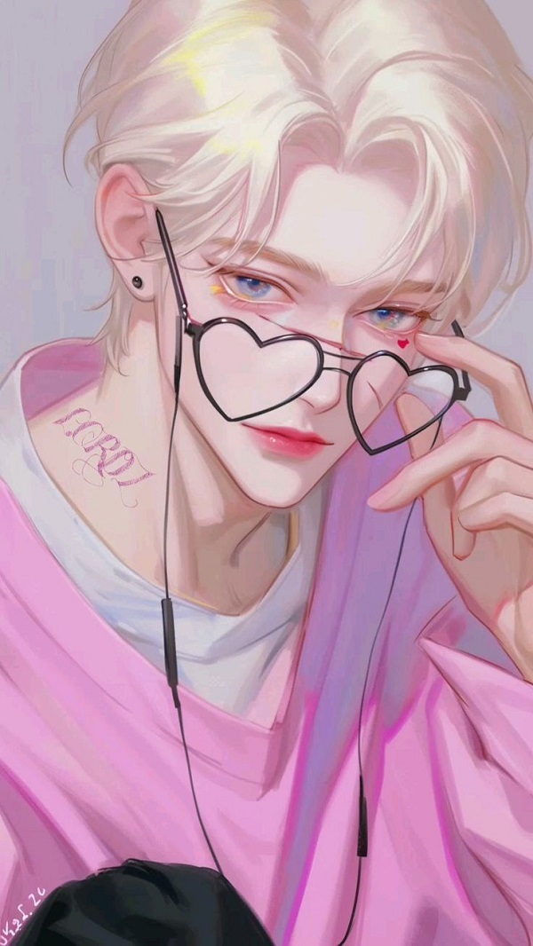 Gương mặt anime cute với kiểu tóc rối bù sáng sớm