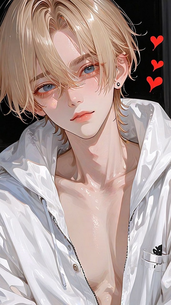 Ảnh anime nam cute ngại ngùng trong lớp học