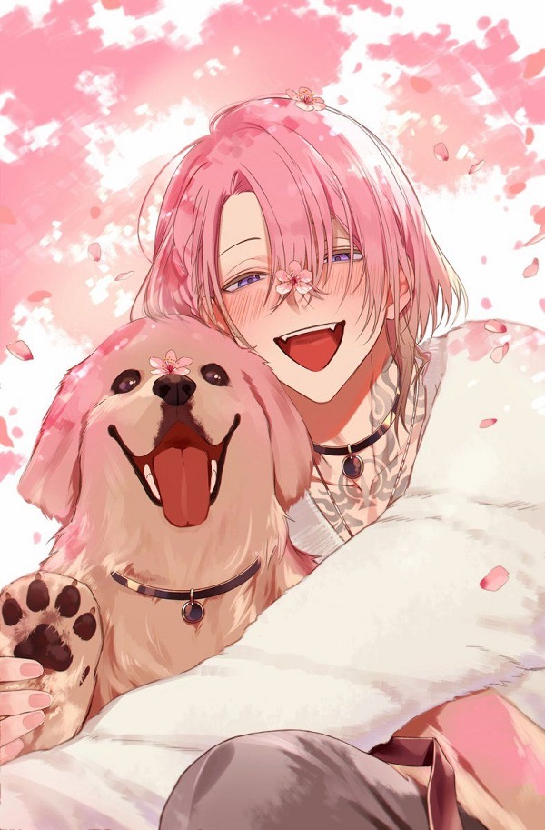 Ảnh anime nam cute với khăn quàng cổ ấm áp