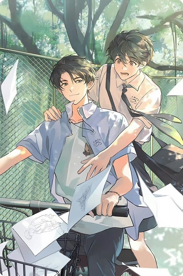 Nam sinh anime với phong thái điềm tĩnh, đầy bí ẩn.