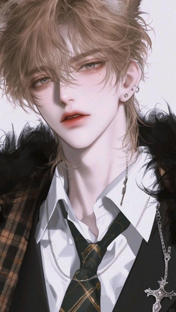 Ảnh anime nam học sinh đang ngồi trên ghế đá, đọc truyện tranh.