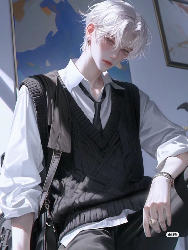 Ảnh anime nam học sinh với ánh mắt kiên định, đầy quyết tâm.