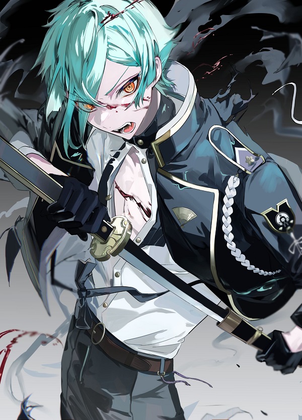 Anime nam với vết sẹo và thần thái nguy hiểm