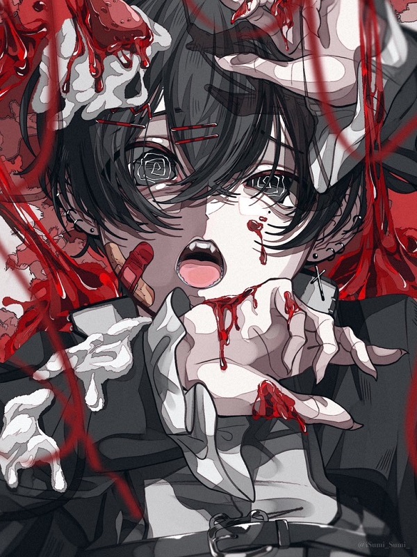 Nam anime với đôi mắt lệch màu quỷ dị