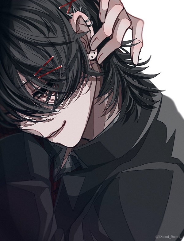 Hình anime nam cười nửa miệng đầy sát khí