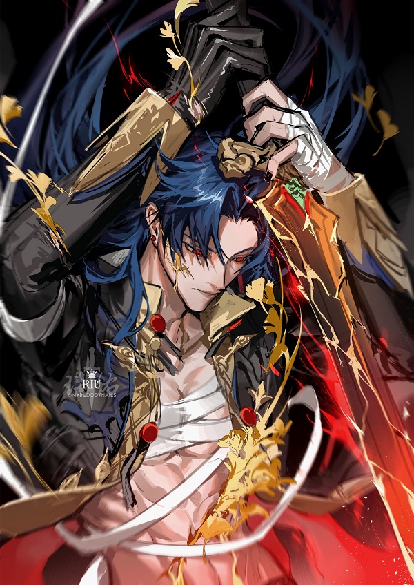 Ảnh anime nam ngầu lạnh lùng ác quỷ đội mũ đen và áo choàng dài