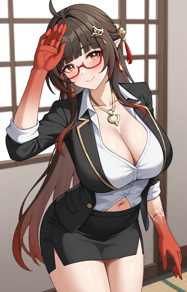 Ảnh gái anime mlem trong bộ đồ ngủ lụa, gợi cảm và thanh lịch.