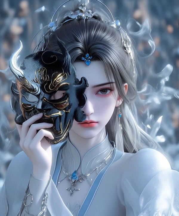 Lý Mộ Uyển đứng dưới mưa, mái tóc ướt đẫm, vẻ mặt ưu tư.