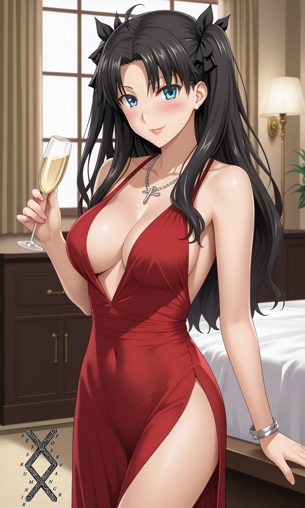 Rin Tohsaka trong ánh đèn hoàng hôn