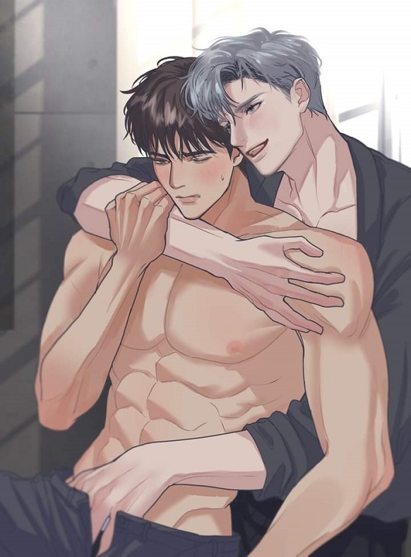 Cặp đôi anime tựa lưng nhau đầy suy tư