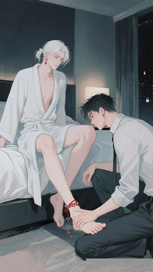 Nét e thẹn của chàng trai khi được nắm tay