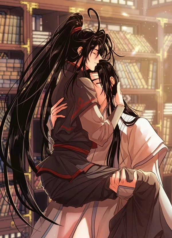 Chàng trai anime cười hiền khi nhìn người yêu