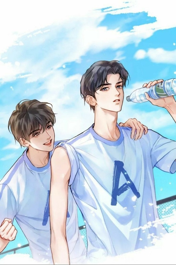 Cặp đôi anime trao nhau nụ hôn trán nhẹ nhàng, thể hiện sự che chở.