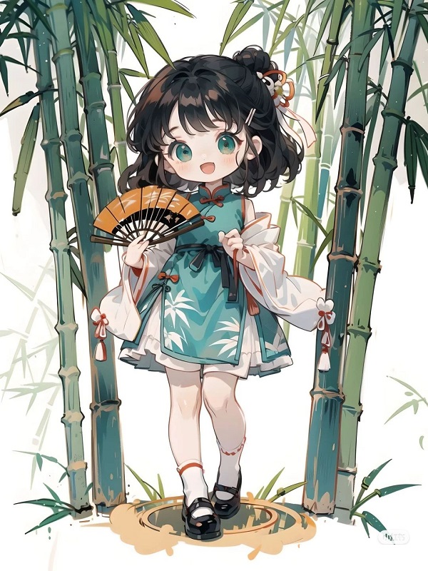 Anime chibi cute girl 