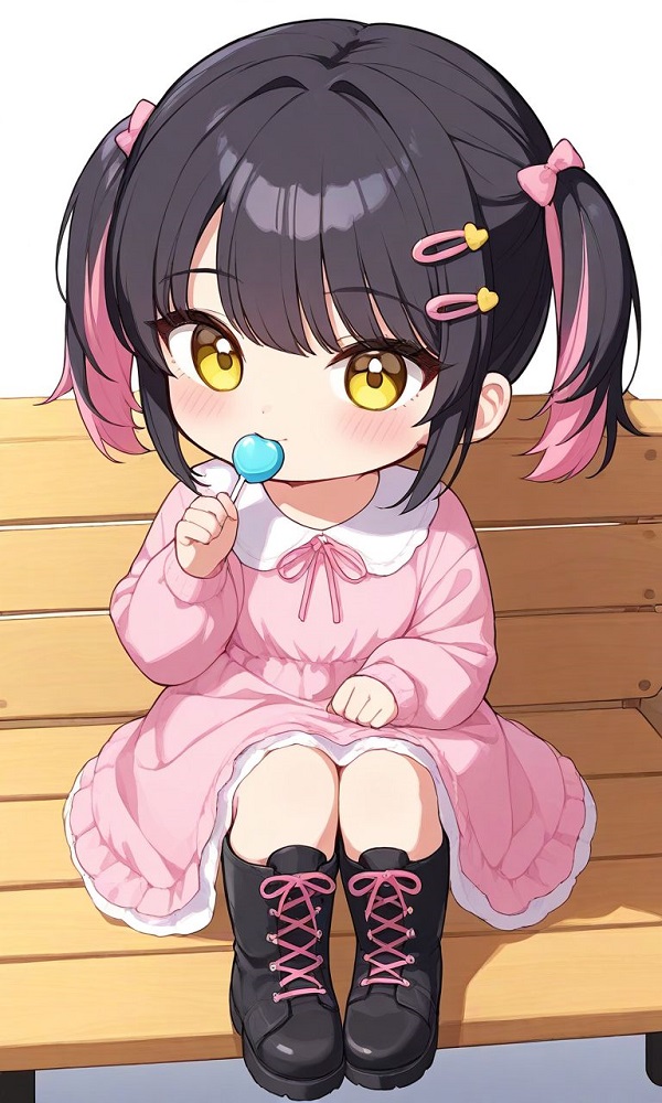 Cô chibi mặc váy công chúa lấp lánh